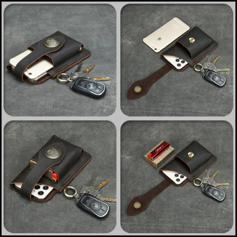 Icone™ BeltPouch: Multi-Usage Cuir Style Vintage Ceinture Pochette