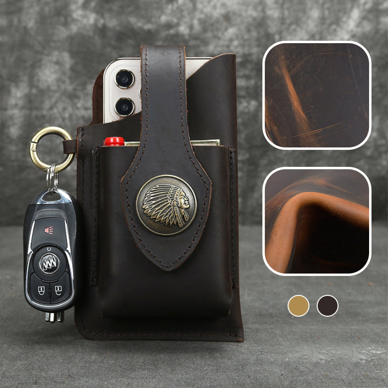 Icone™ BeltPouch: Multi-Usage Cuir Style Vintage Ceinture Pochette