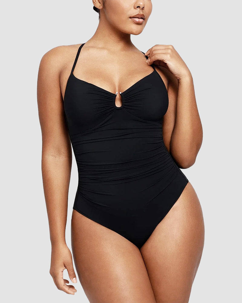 Icone™ ShapingSwimsuit: Élégant Bretelles Croisées Dans Le Dos Moulant Maillot De Bain