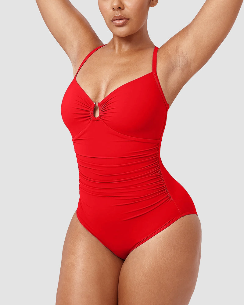 Icone™ ShapingSwimsuit: Élégant Bretelles Croisées Dans Le Dos Moulant Maillot De Bain