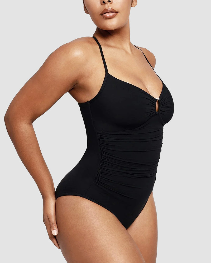 Icone™ ShapingSwimsuit: Élégant Bretelles Croisées Dans Le Dos Moulant Maillot De Bain