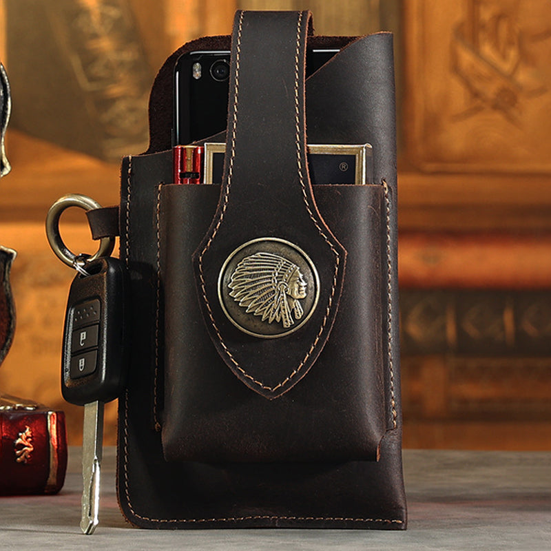 Icone™ BeltPouch: Multi-Usage Cuir Style Vintage Ceinture Pochette