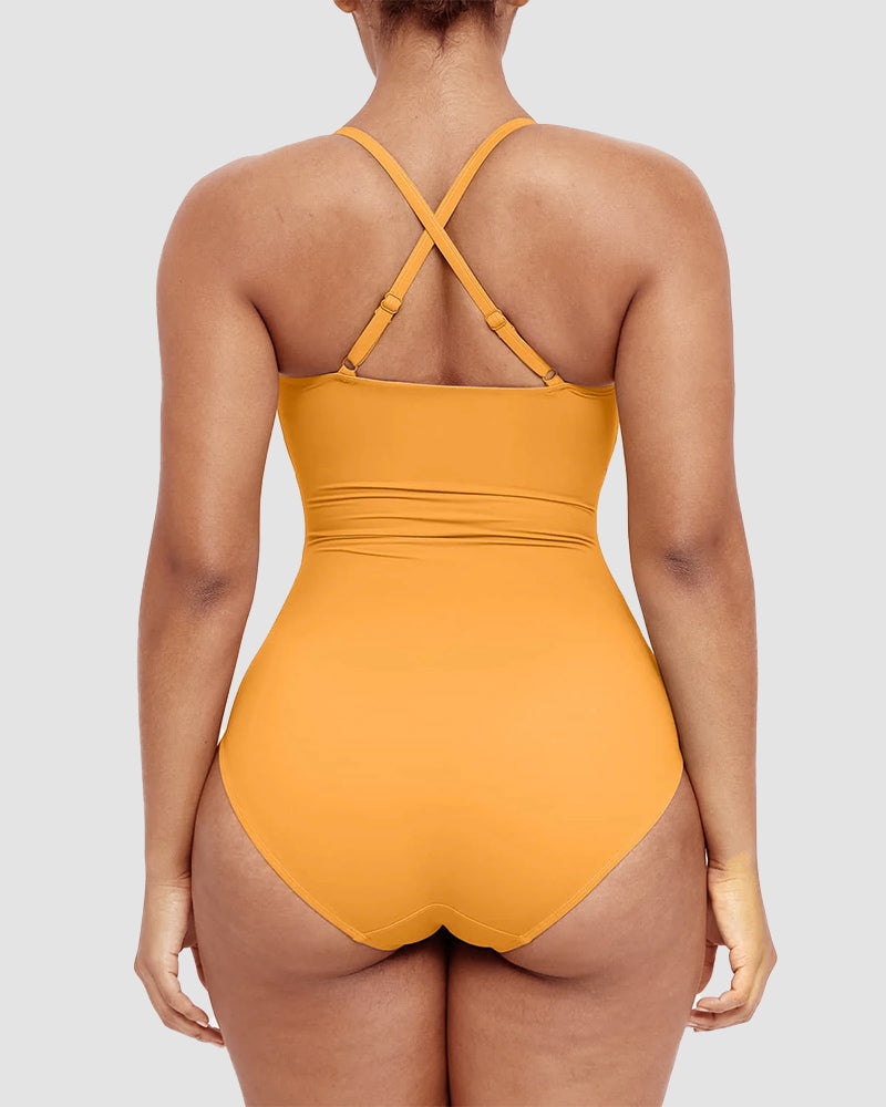 Icone™ ShapingSwimsuit: Élégant Bretelles Croisées Dans Le Dos Moulant Maillot De Bain