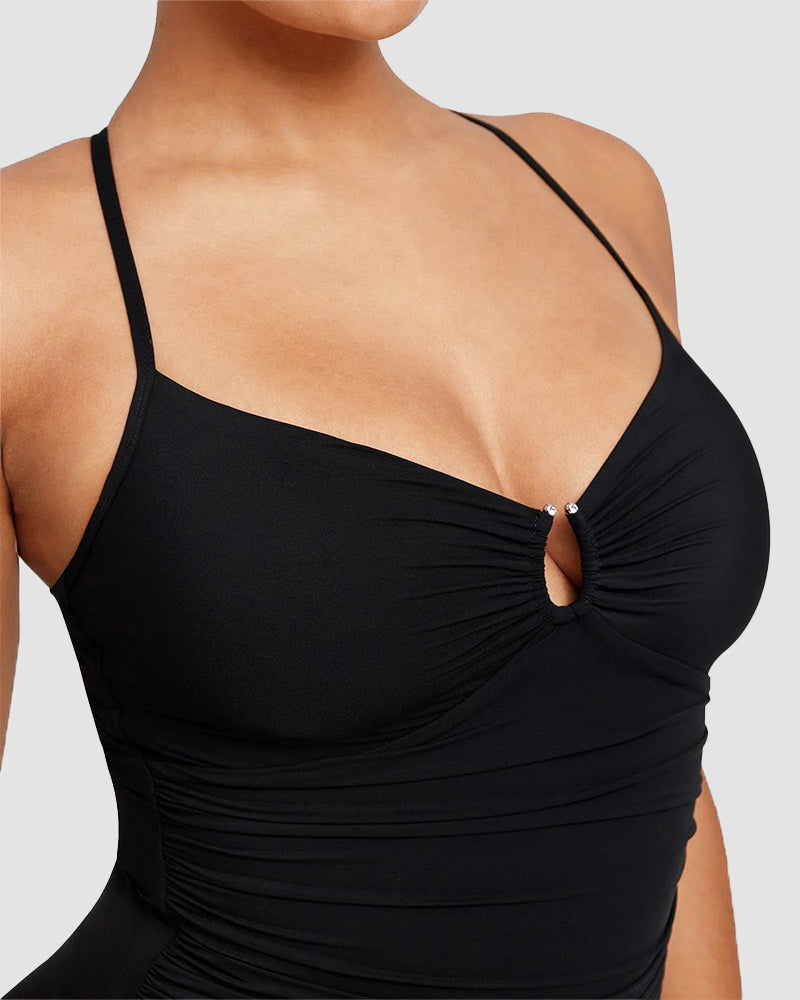 Icone™ ShapingSwimsuit: Élégant Bretelles Croisées Dans Le Dos Moulant Maillot De Bain