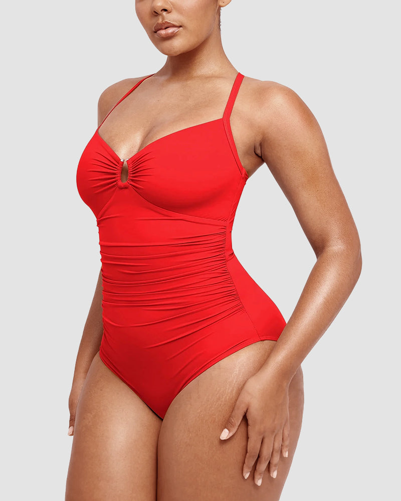 Icone™ ShapingSwimsuit: Élégant Bretelles Croisées Dans Le Dos Moulant Maillot De Bain