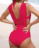 Icone™ HalterSwimsuit: Col En V Halter Bretelle Sculptante Taille Maillot De Bain