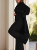 Icone™ ClassicSet: Classique Longue Manches Avec Chic Devant Fente Haut Et Pantalon Ensemble