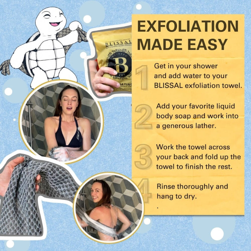 ScrubTowel 1+1 GRATUIT - Exfoliant Douche Frotter Serviette