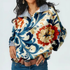 Icone™ FormalBlouse: Stylée Manche Longue, Unique Imprimer Blouse Formelle