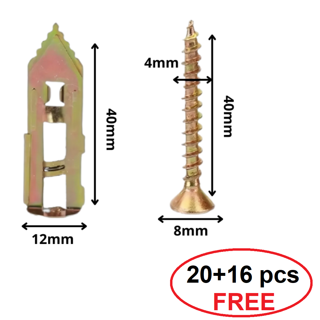 WallScrews - Haute Qualité Usage Intensif Sans Perçage Vis Muralest Et Ancrages