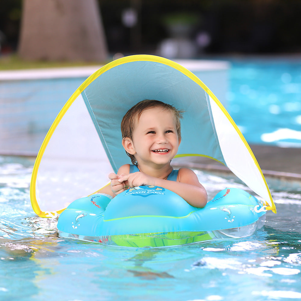 Kletshuts™ BabyFloat: Bouée De Piscine Pour Bébé Avec Pare-Soleil Intégré