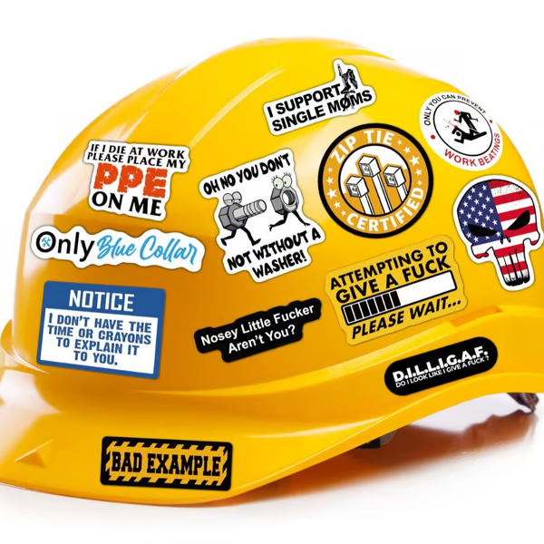 FunnyStickers: Pack D'Autocollants Imperméables Amusants A Col Bleu