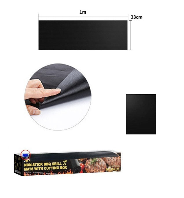 Globetrek° GrillMat – Tapis De Gril BBQ Antiadhésifs Avec Boîte Facile Découper