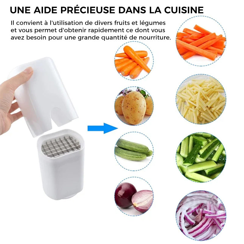 Globetrek° VeggieChopper: Acier Inoxydable Fruits Et Légumes Hachoir Multi