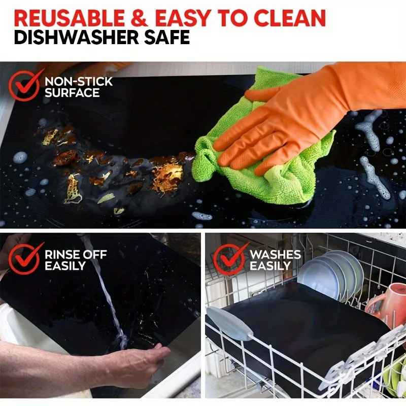 Globetrek° GrillMat – Tapis De Gril BBQ Antiadhésifs Avec Boîte Facile Découper