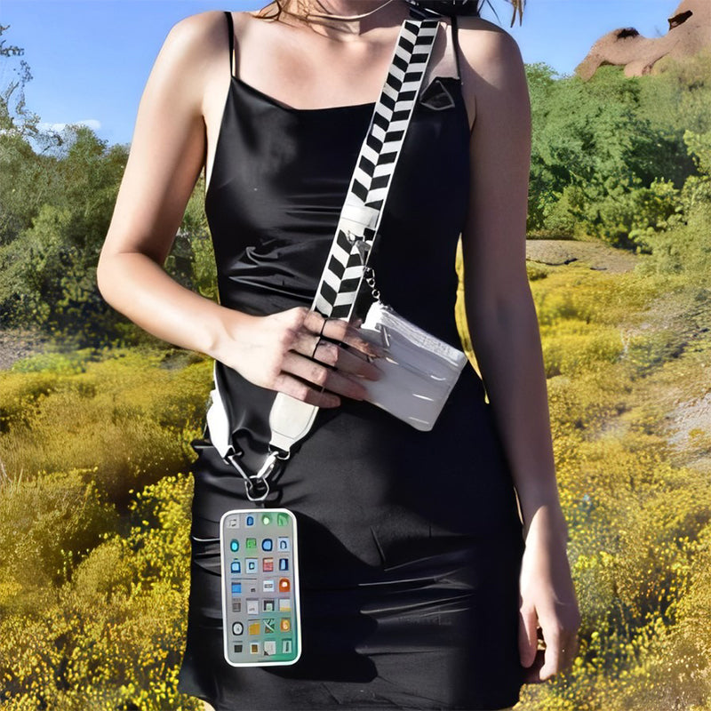 Icone™ PhoneStrap: Sangle En Bandoulière Réglable Pour Téléphone Avec Pochette