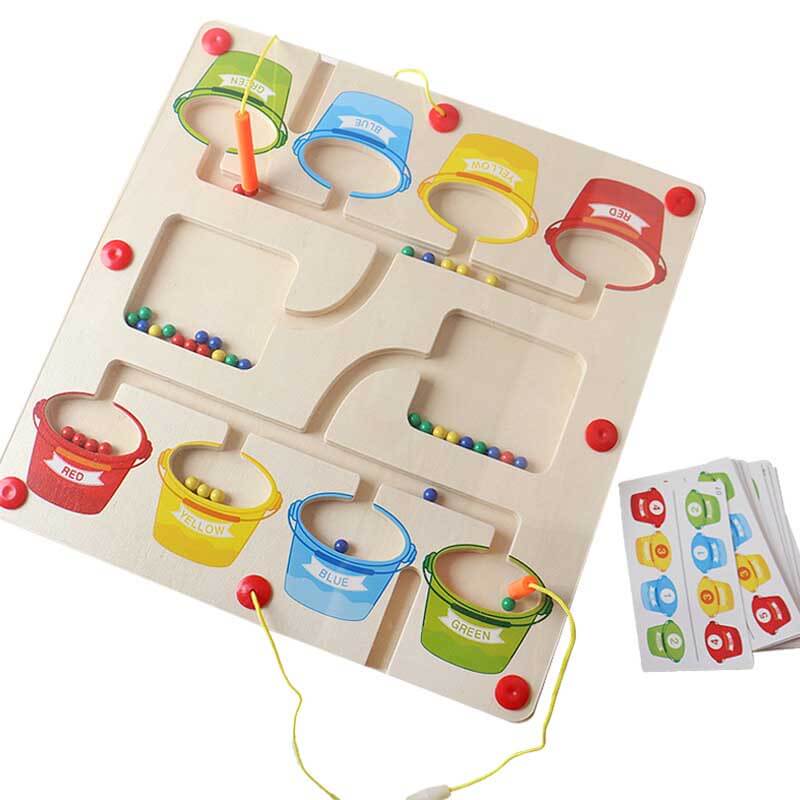 Kletshuts™ MagneticMaze - Jouet Labyrinthe De Couleurs Et De Chiffres