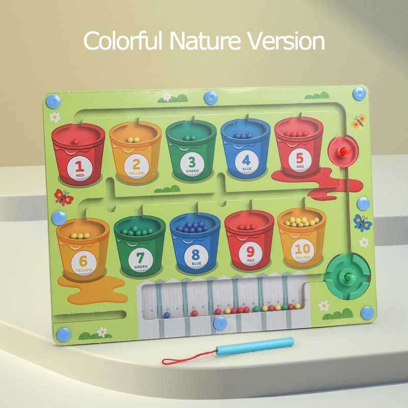 Kletshuts™ MagneticMaze - Jouet Labyrinthe De Couleurs Et De Chiffres