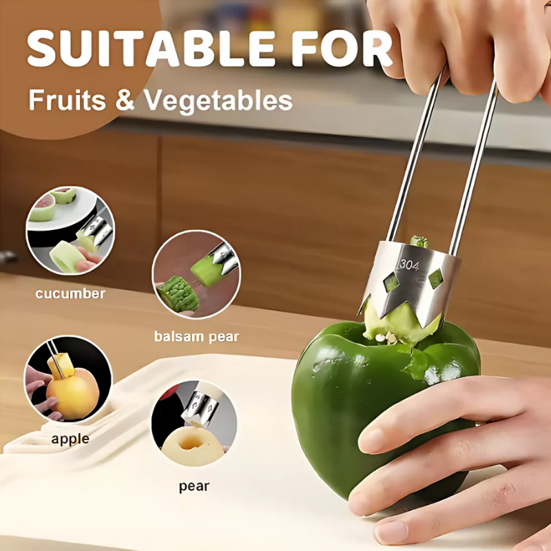 Globetrek° SeedRemover 1+1 GRATUIT: Pointu Fruit Et Légume Graine Et Trognons Enleveur