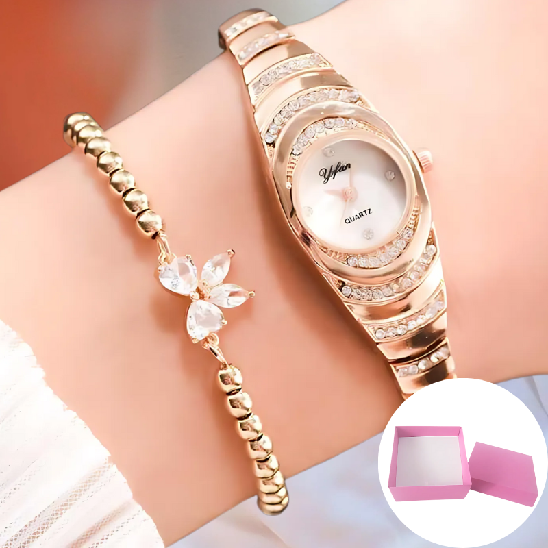 Jewelance™ ElegantWatch: Montre Moderne Élégante Femmes avec Boîte Cadeau