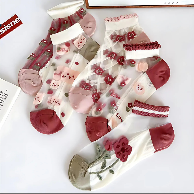 Happy™ MeshSocks: Respirant Confortable Amusant Design Maille Chaussettes Cheville