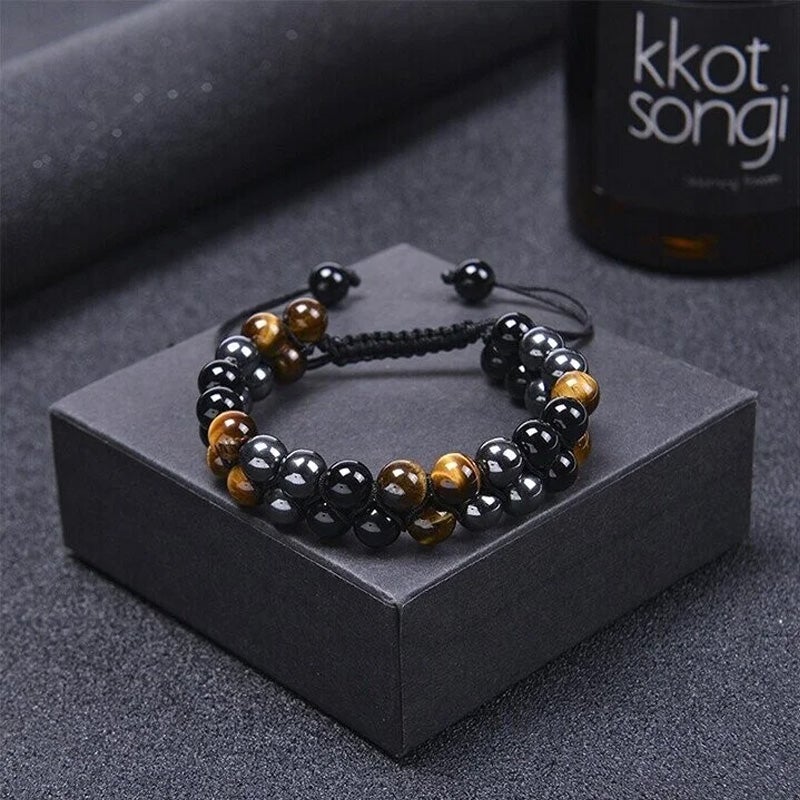 Jewelance™ ProtectionBracelet 1+1 GRATUIT:  Double Couche Le Tigre Œil Bracelet De Protection