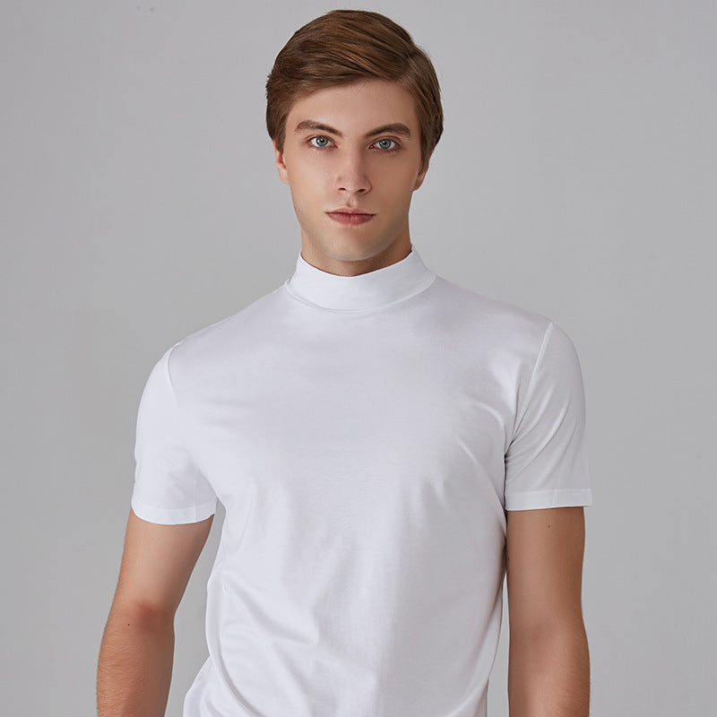 Icone™ FitShirt 1+1 GRATUIT: Des Hommes Slim Fit Elevé Cou Décontracté Chemise