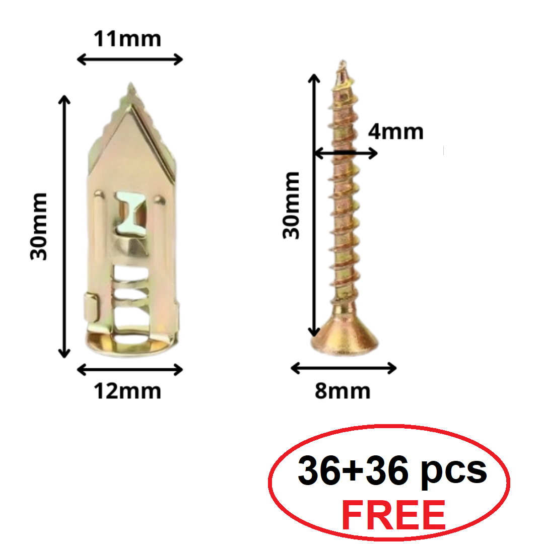 WallScrews - Haute Qualité Usage Intensif Sans Perçage Vis Muralest Et Ancrages