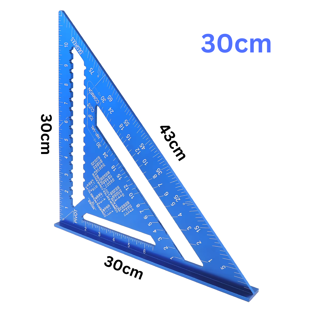 TriangleRuler - Règle Triangulaire en Alliage D'aluminium Pour le Travail du Bois