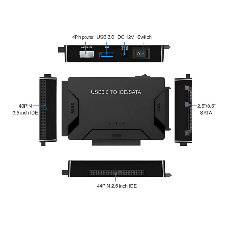RecoveryConverter - USB 3.0 Vers IDE/SATA Transfert De Données Et Convertisseur De Récupération