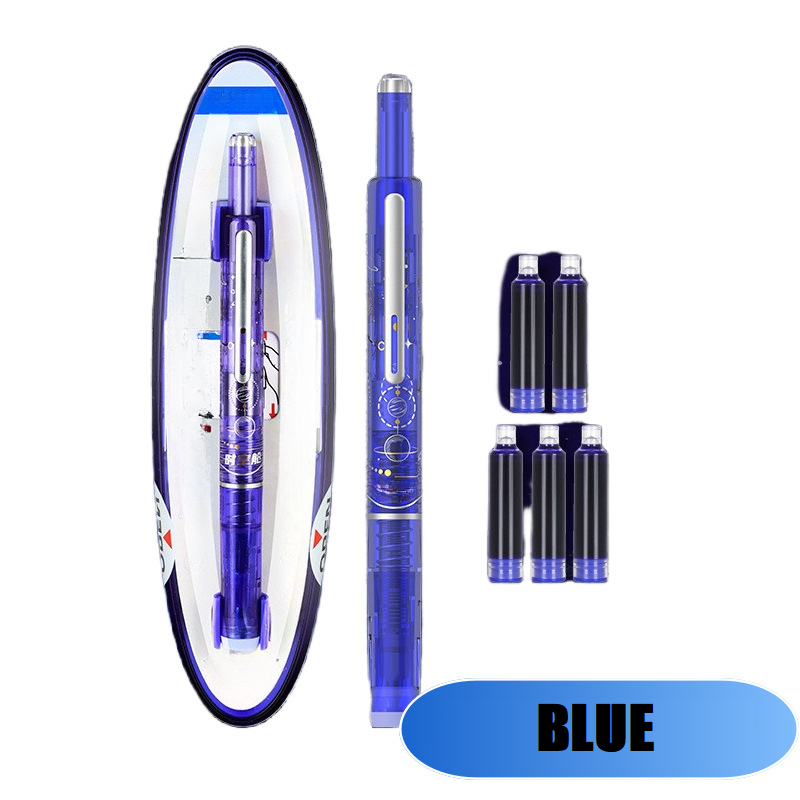 FountainPen - Stylo Plume Rétractable Et Rechargeable Avec Cartouches D'Encre