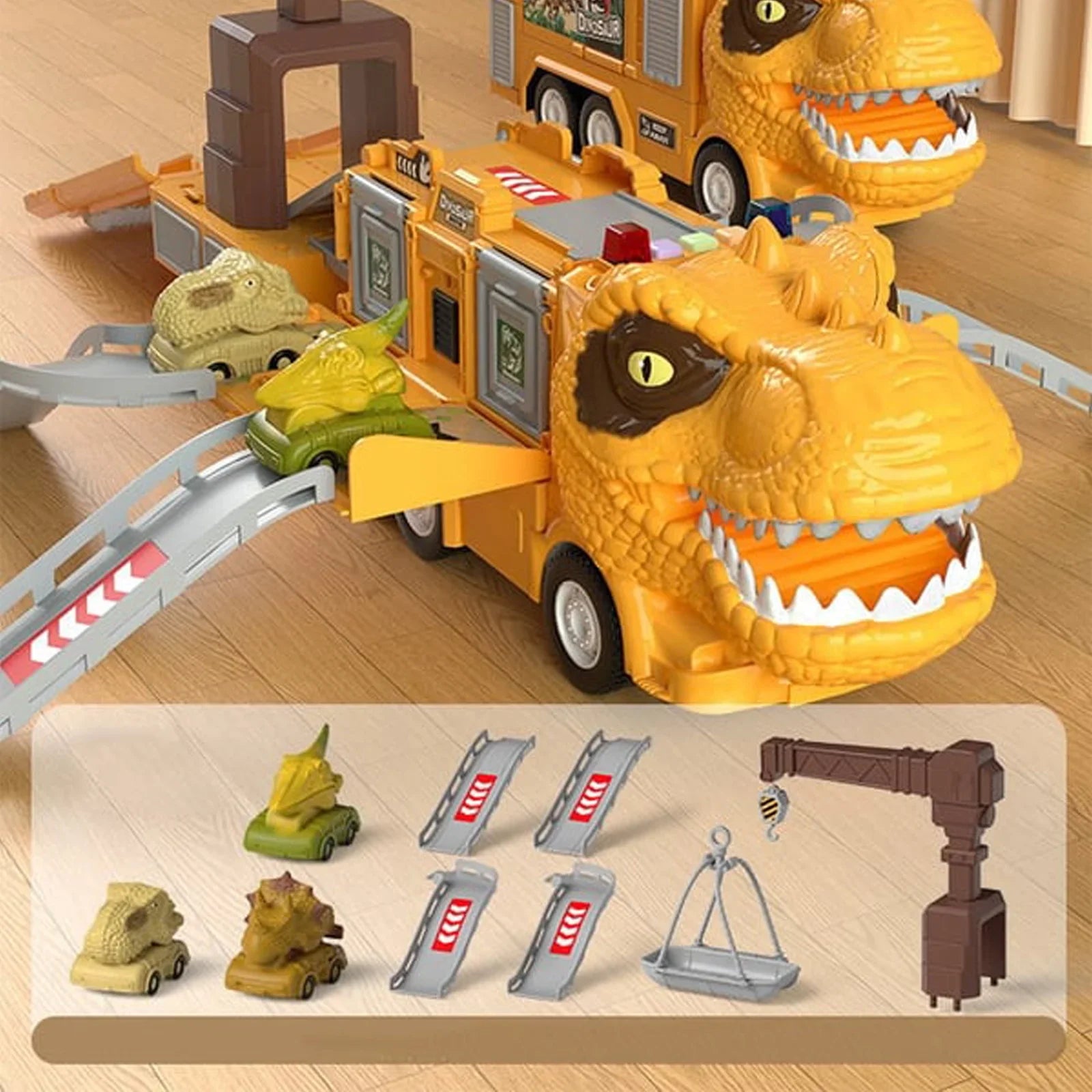 Kletshuts™ DinoTruck: Camion Dinosaure Jouet Coffret Avec Lumières Et Musique