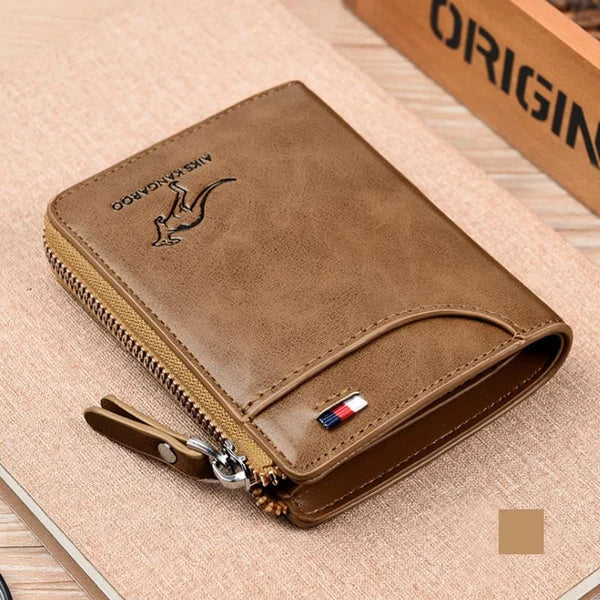 Icone™ ZippyWallet: Portefeuille En Cuir Zippé Pour Homme Avec Protection RFID