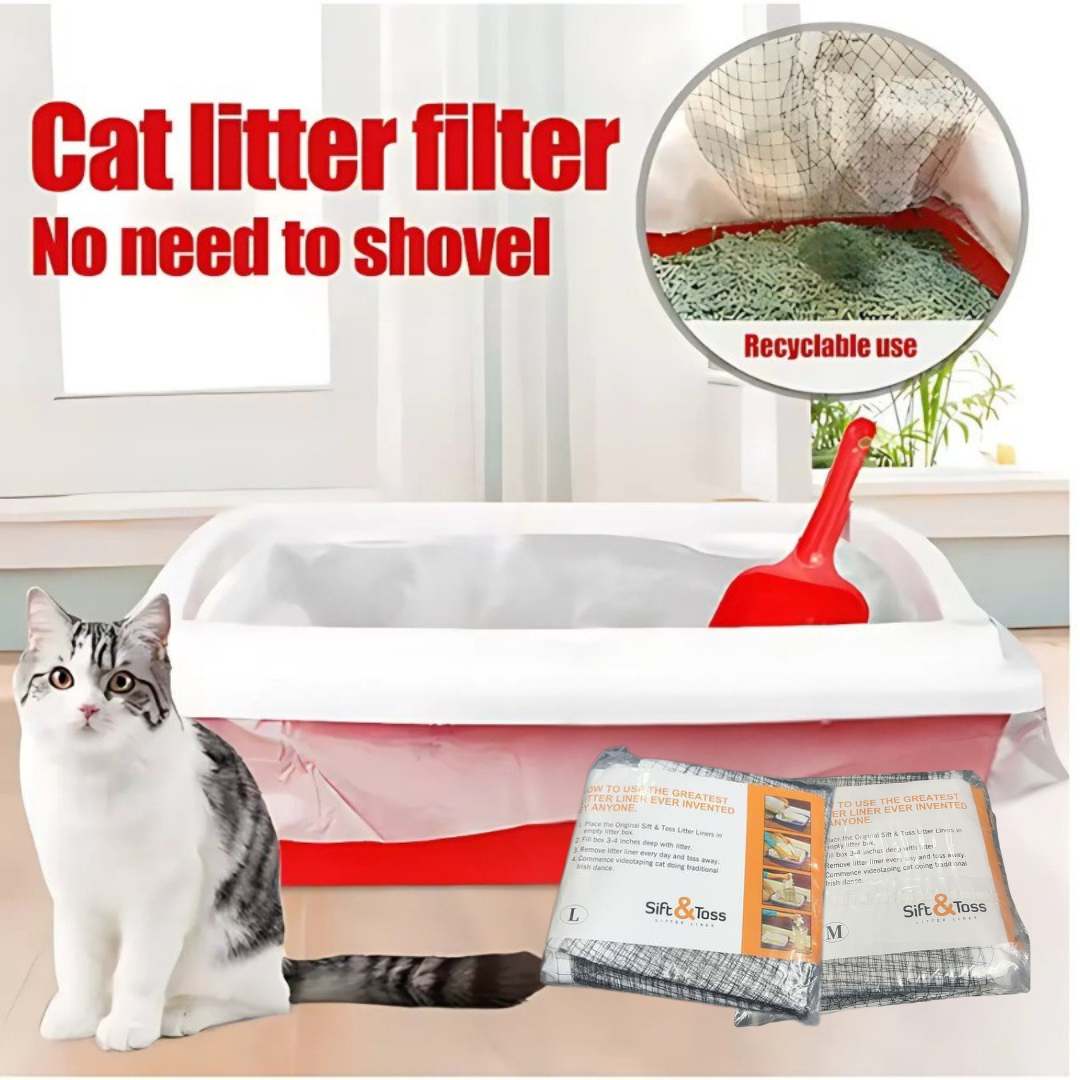 Catfri® WasteFilter 1+1 GRATUIT: Réutilisables Chat Litière Revêtements Pour Déchets Suppression
