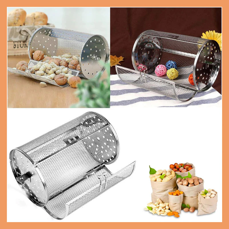 Globetrek° RotatingGrill: Acier Inoxydable Rotative Cuisson, Friture Et Grillades Cage