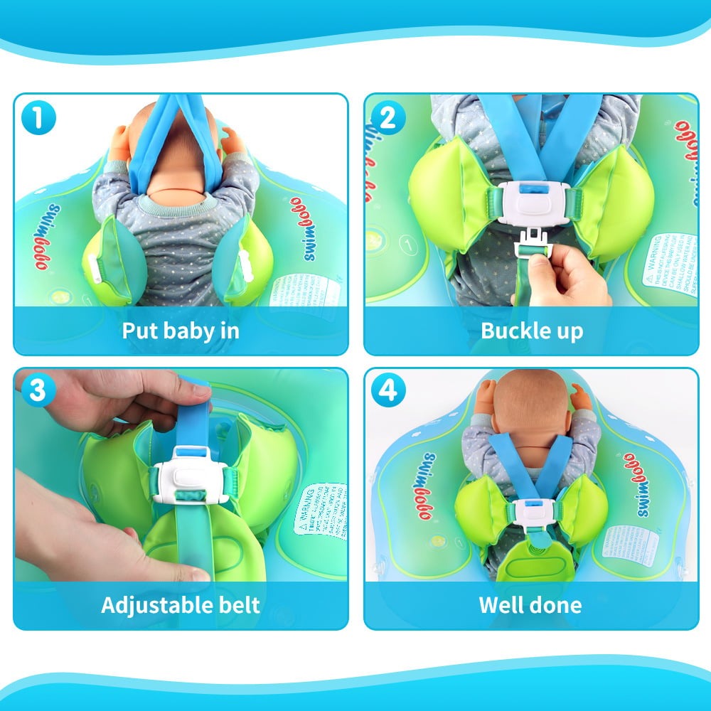Kletshuts™ BabyFloat: Bouée De Piscine Pour Bébé Avec Pare-Soleil Intégré