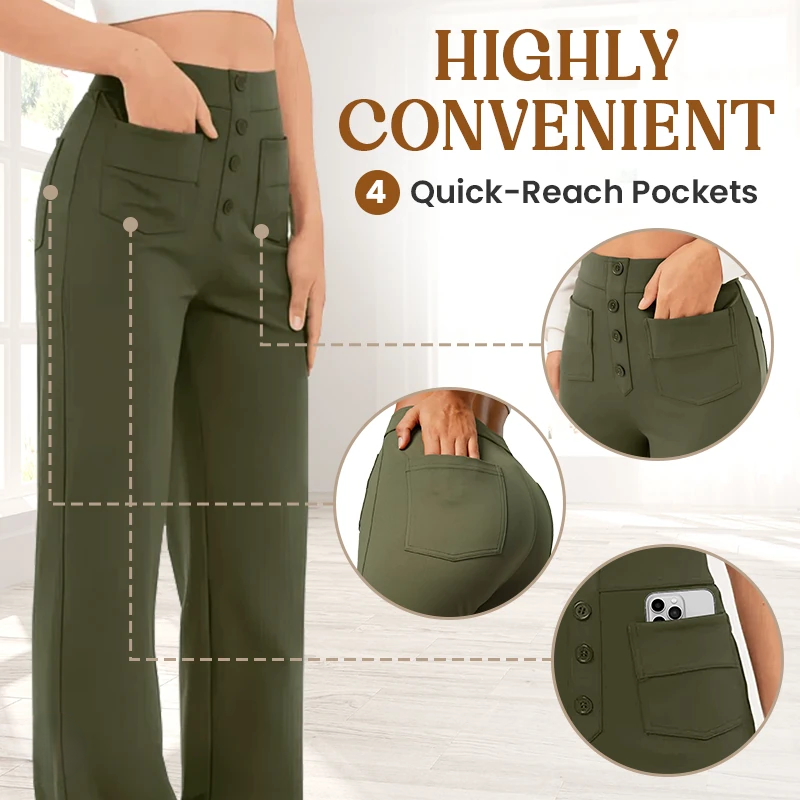 Icone™ FlexTrousers: Taille Haute Confort Tout Au Long De La Journée Flexible Pantalon