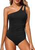 Icone™ StylishSwimsuit: Côté Bretelle Une Épaule Style Courbe Ajuster Maillot De Bain
