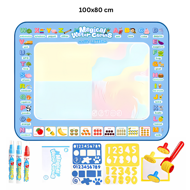 Kletshuts™ WaterCanvas: Ensemble Réutilisable Toile Doodle D’Eau Pour Enfants