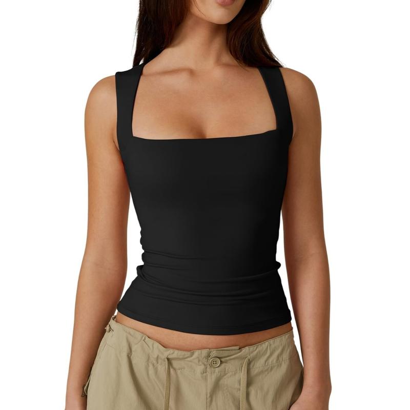 Icone™ TankTop 1+1 GRATUIT : Débardeur Sans Manches À Encolure Carrée Pour Femme