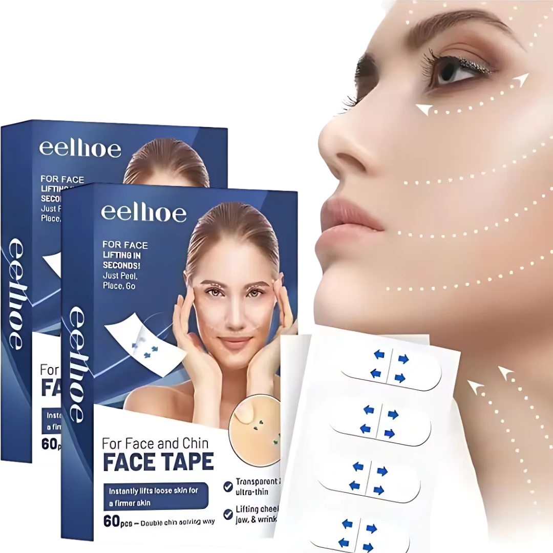 LiftTape 60+60  GRATUIT: Visage Et Menton Lifting Et Raffermissant Ruban