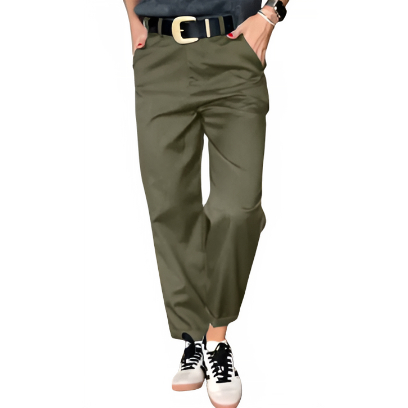 Icone™ ClassyPants: Classique Coupe Droite Taille Haute Pantalon Pour Femmes