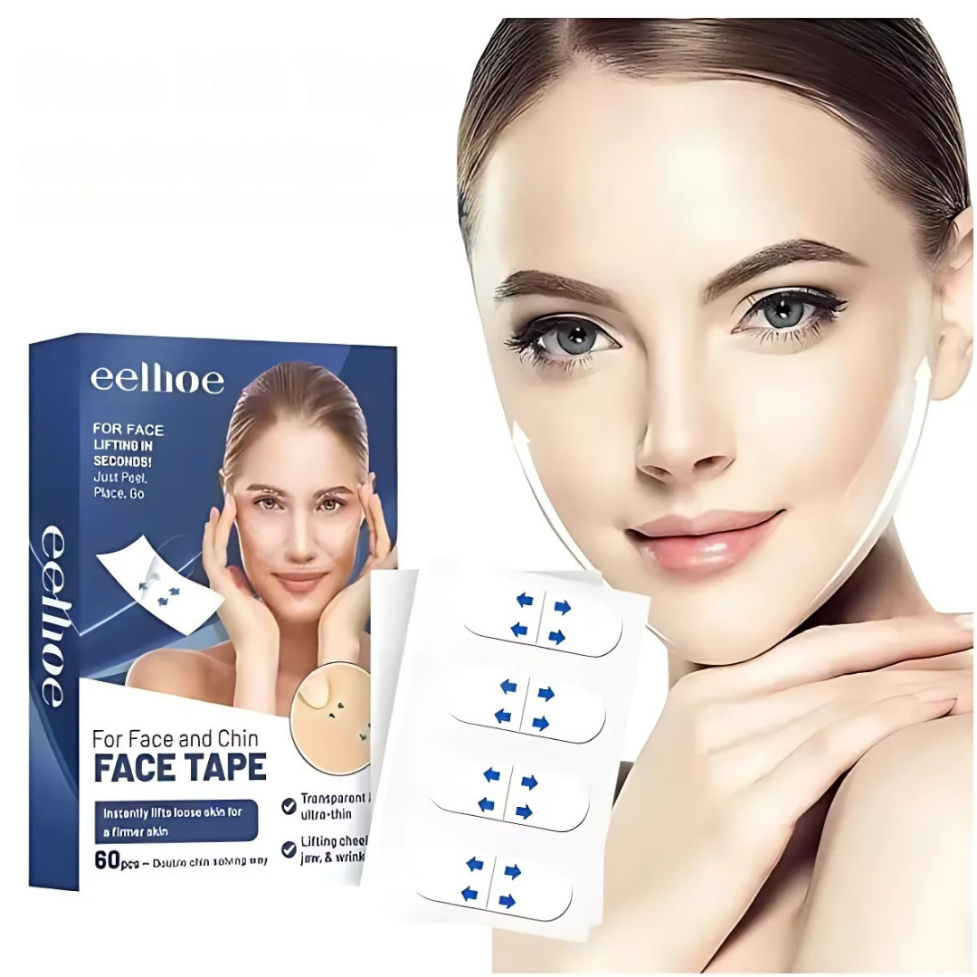 LiftTape 60+60  GRATUIT: Visage Et Menton Lifting Et Raffermissant Ruban