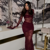 Icone™ LaceDress: Sexy Ajusté Confortable Col Rond Robe En Dentelle