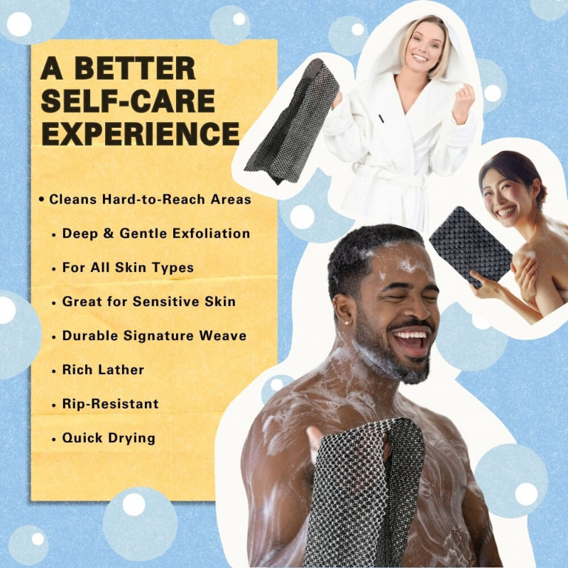ScrubTowel 1+1 GRATUIT - Exfoliant Douche Frotter Serviette