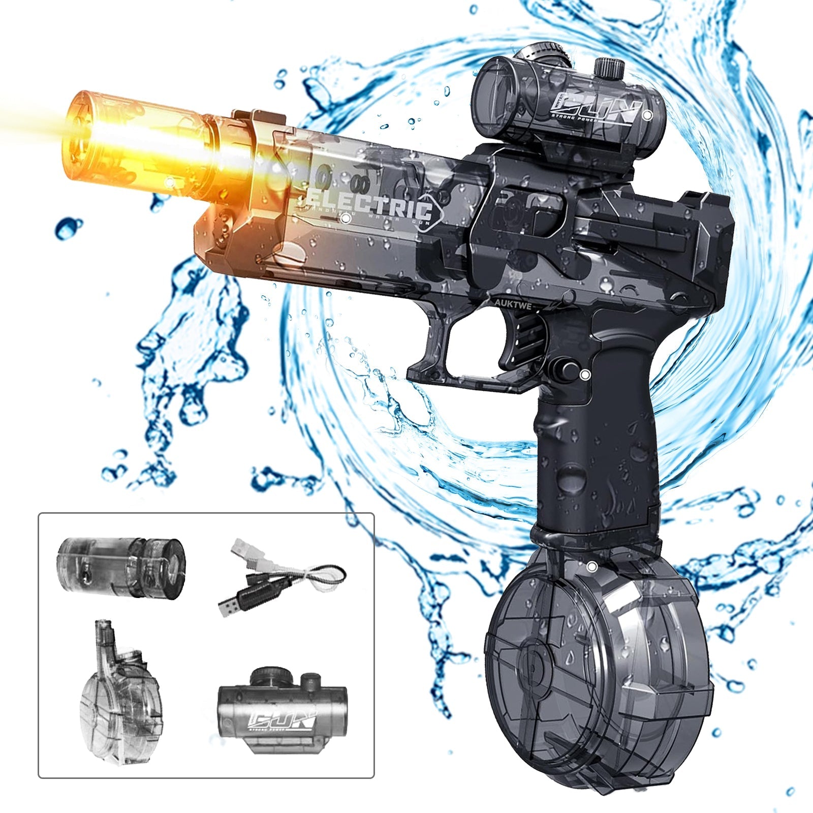 Kletshuts™ WaterGun: Longue Portée Tournage Tir Électrique Eau Pistolet