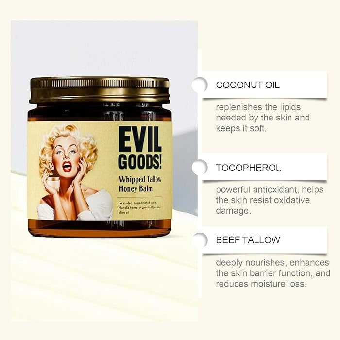 MoisturizingBalm - Baume Fouetté Au Miel Et Au Suif Pour Le Visage Et Le Corps