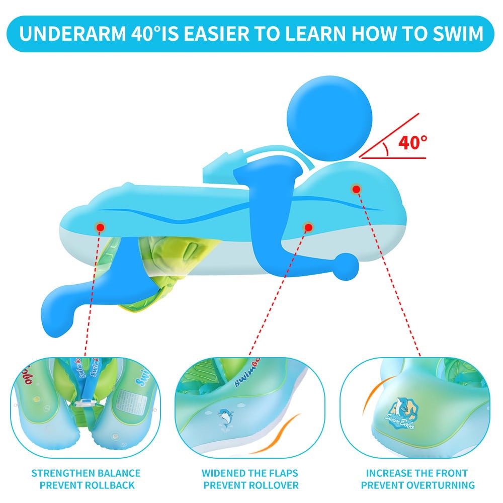 Kletshuts™ BabyFloat: Bouée De Piscine Pour Bébé Avec Pare-Soleil Intégré