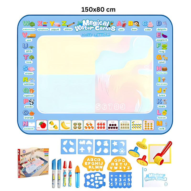 Kletshuts™ WaterCanvas: Ensemble Réutilisable Toile Doodle D’Eau Pour Enfants