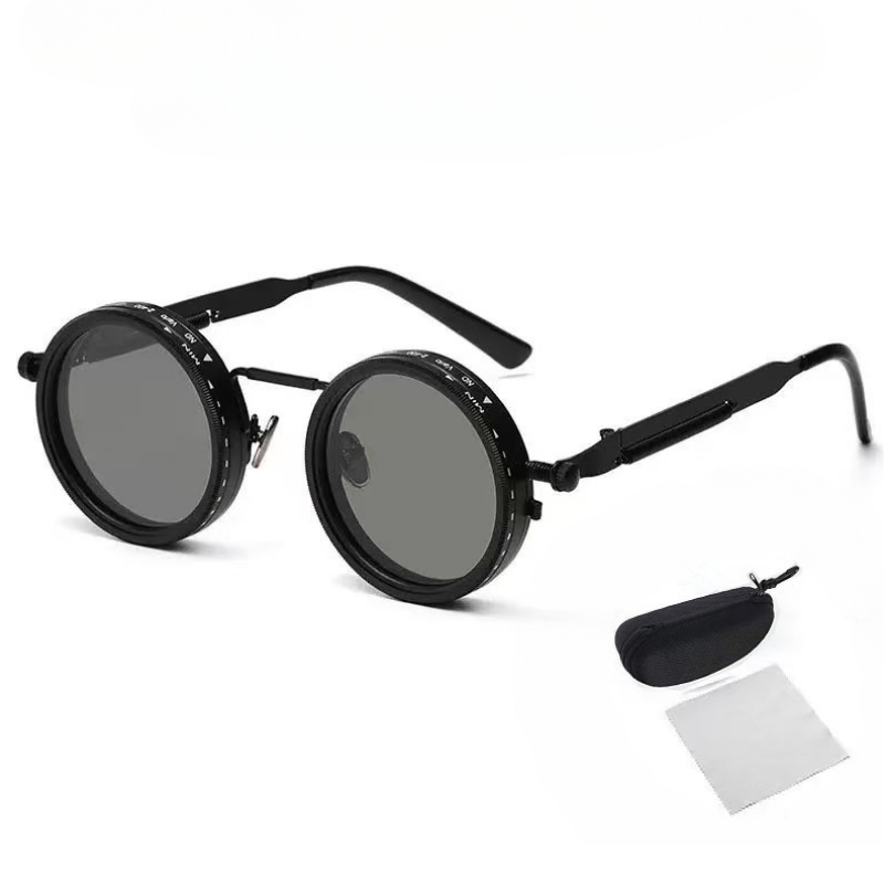 AdjustableSunglass: De Lumière Vive A Faible Luminosité Ajustable Dimming Lunettes De Soleil Avec Cas
